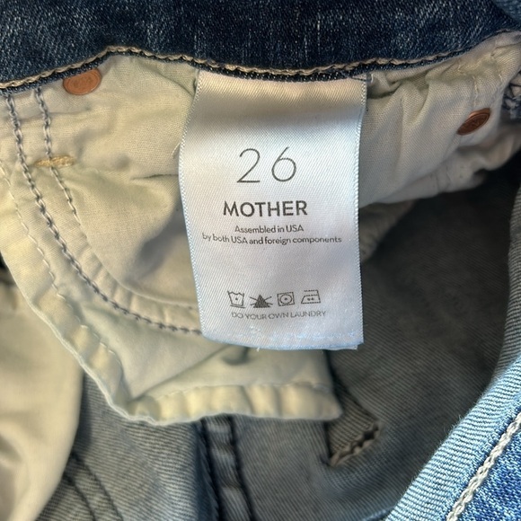 MOTHER The Swooner Ankle Fray Jean Weekend Warrior Mid Rise Stretch Sz 26 - Picture 11 of 16